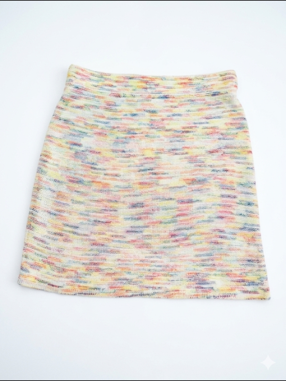 Lucy Paris Medium Multicolor Knit Mini Skirt - Women's Boho Rainbow Festival‎